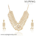 63372-Xuping Custome alloy bridal dubai gold jewelry set for women